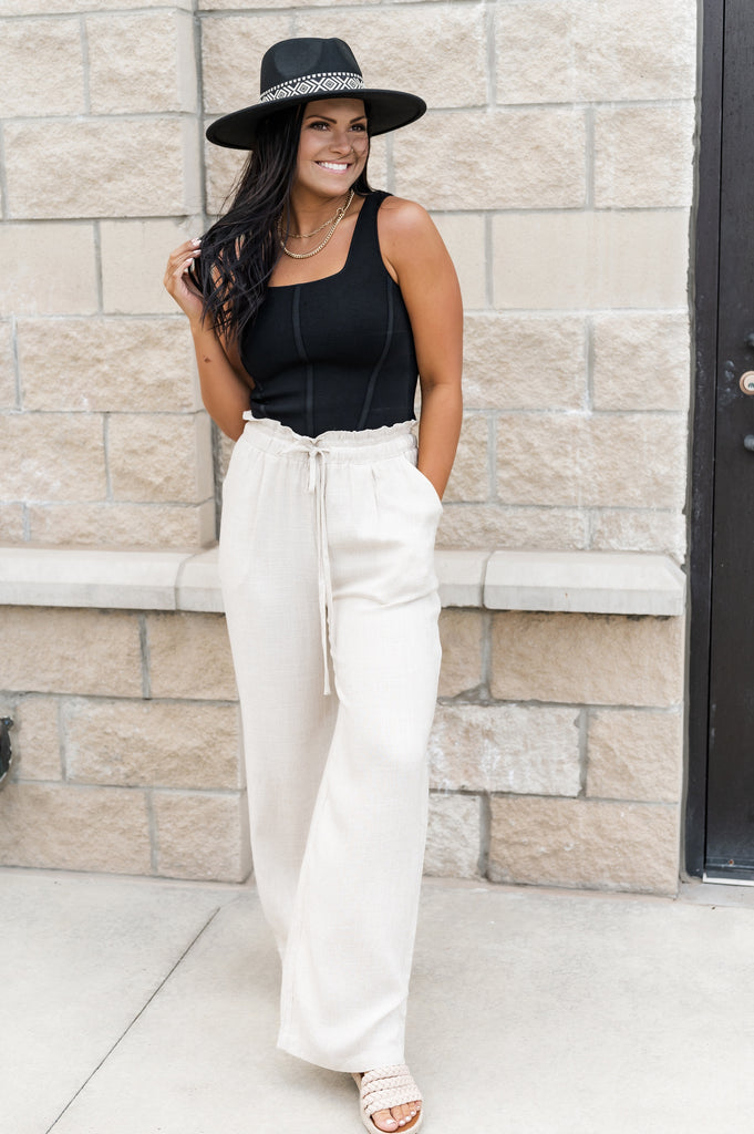 Quinn Spandex Crop Top Black - BluePeppermint Boutique