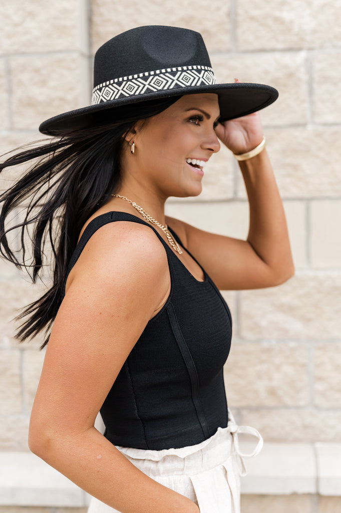 Quinn Spandex Crop Top Black - BluePeppermint Boutique