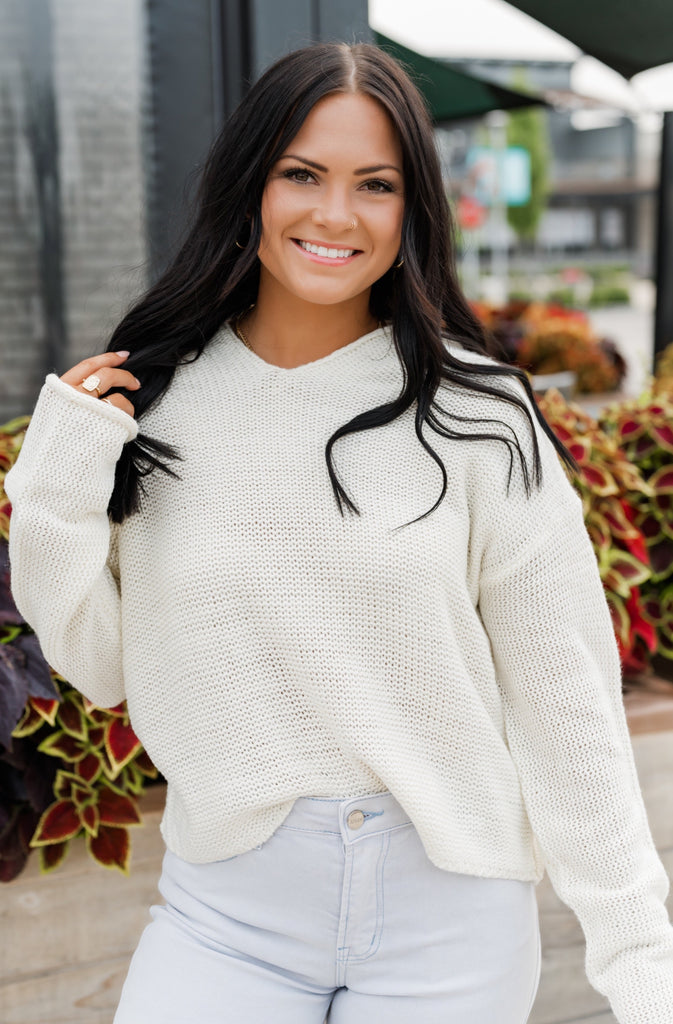 Long Walks On The Beach Sweater Hoodie - BluePeppermint Boutique