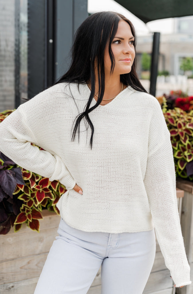 Long Walks On The Beach Sweater Hoodie - BluePeppermint Boutique