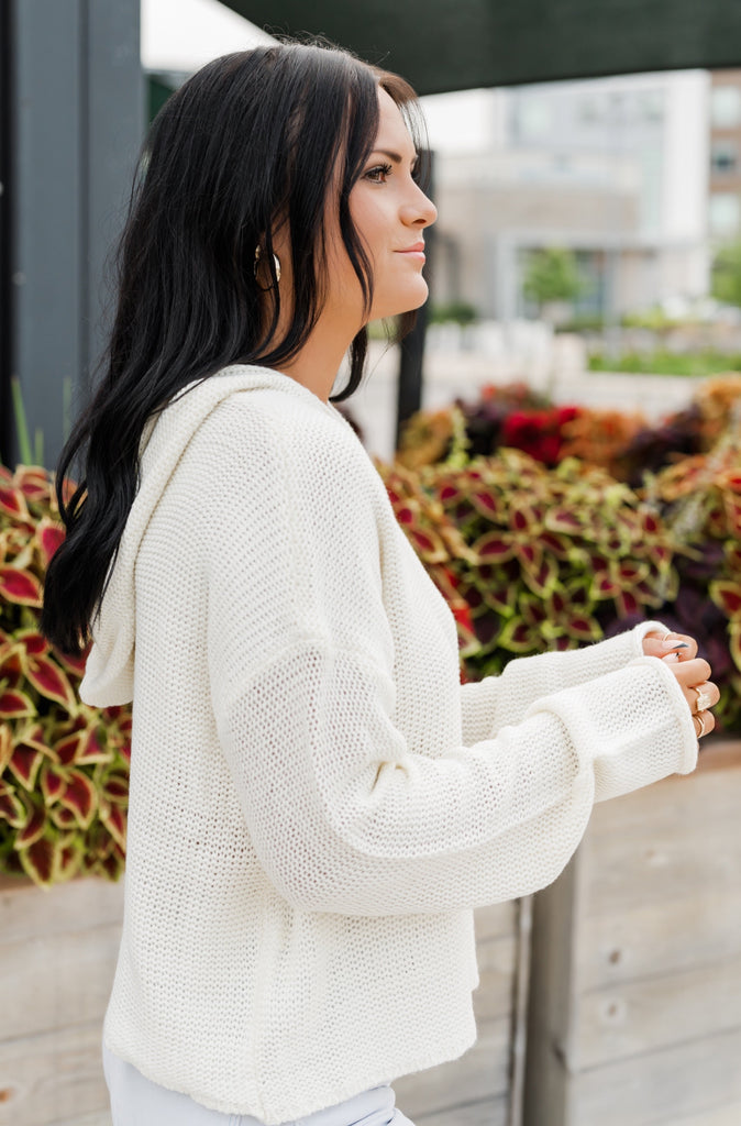 Long Walks On The Beach Sweater Hoodie - BluePeppermint Boutique