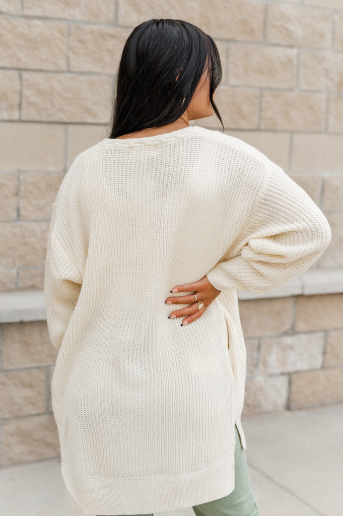 Cardigan Era Cable Knit Cardigan - BluePeppermint Boutique
