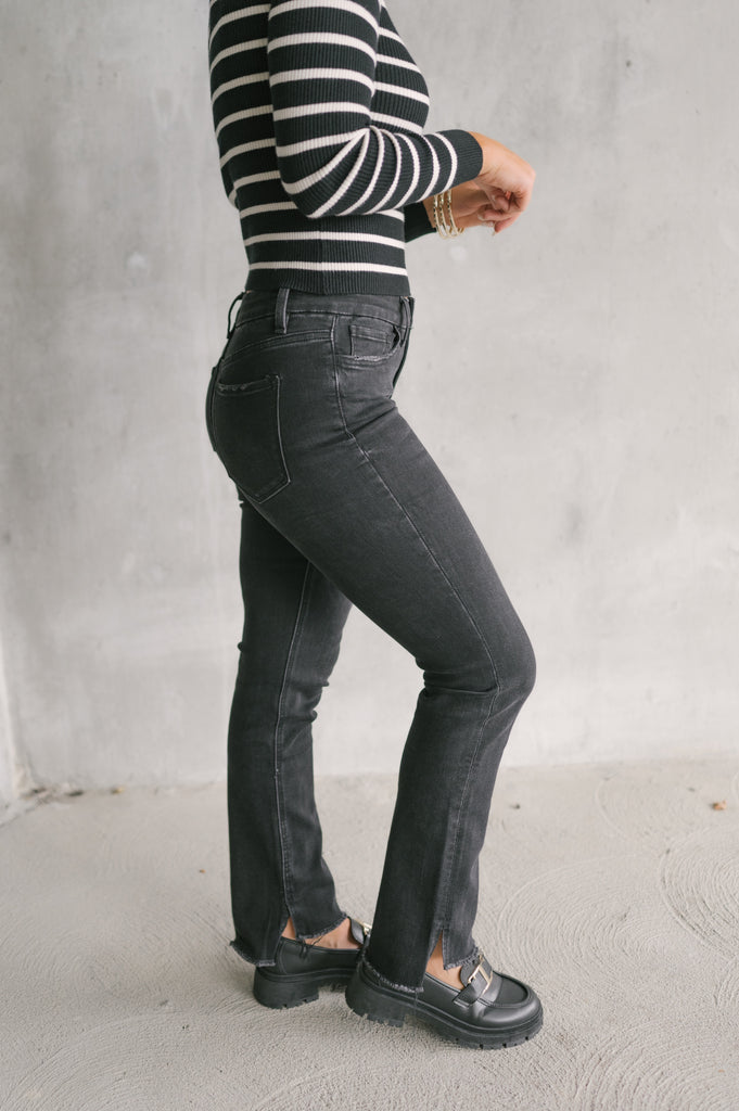 Well Intentioned Mid Rise Straight Jean - BluePeppermint Boutique