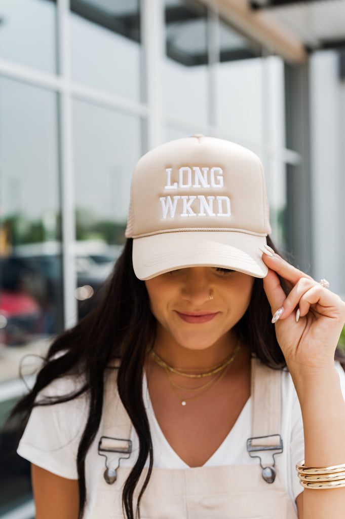 LONG WKND Trucker Hat - BluePeppermint Boutique