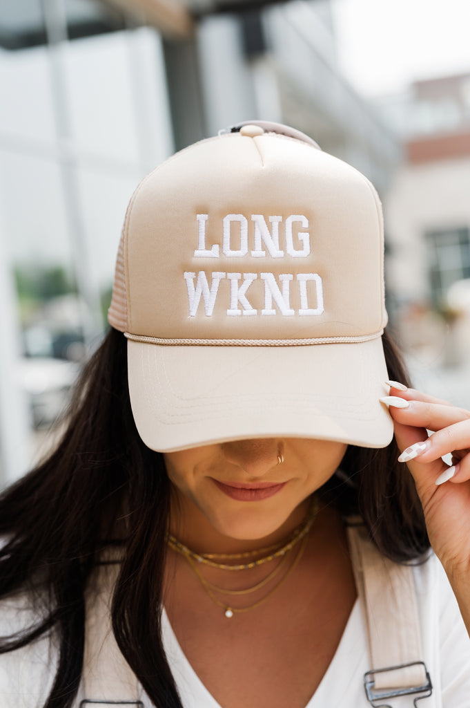 LONG WKND Trucker Hat - BluePeppermint Boutique
