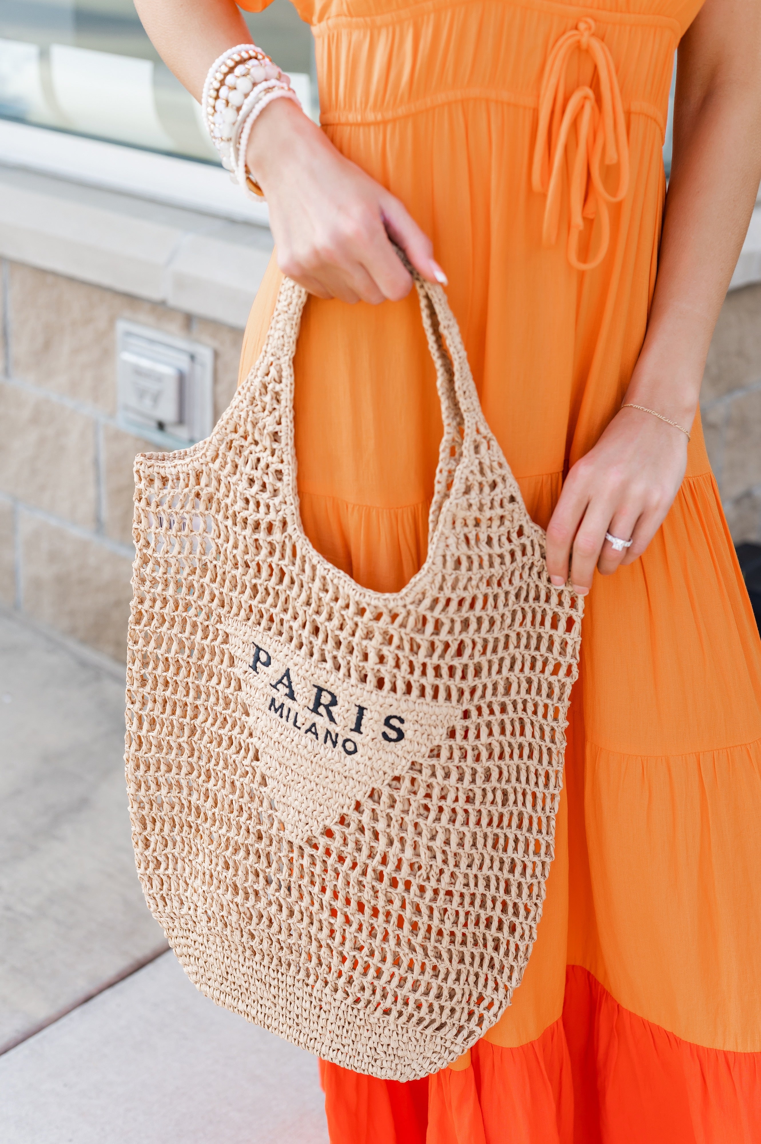 Woven Crochet Summer Tote Bag