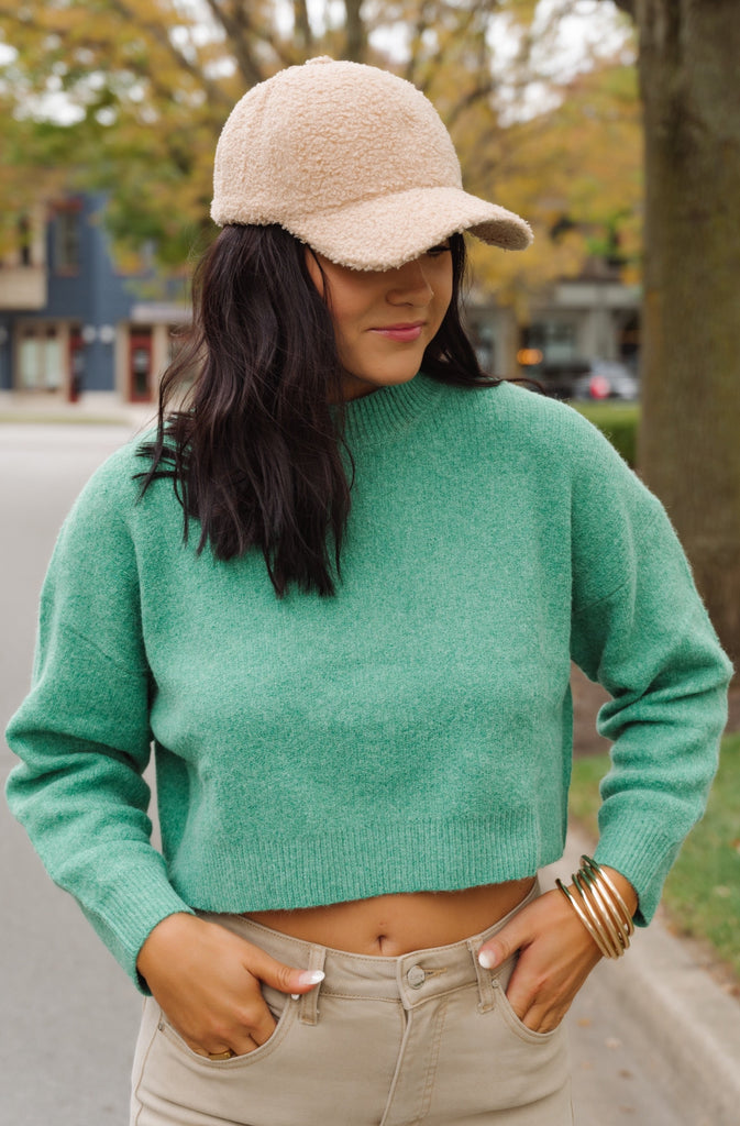 Crop it like it's hot-Cropped Ribbed Sweater - BluePeppermint Boutique
