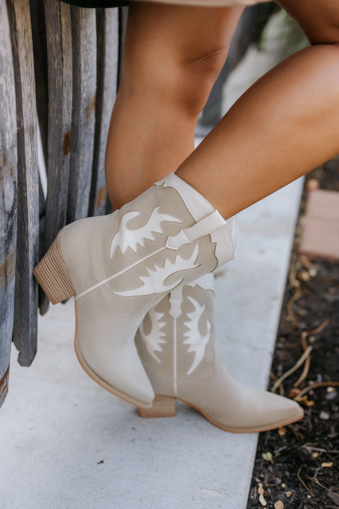 Houston Calling Taupe Boots - BluePeppermint Boutique