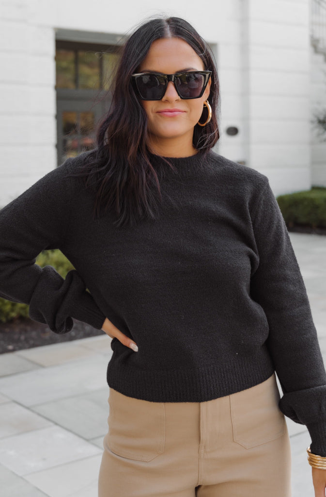 Crop it like it's hot-Cropped Ribbed Sweater - BluePeppermint Boutique