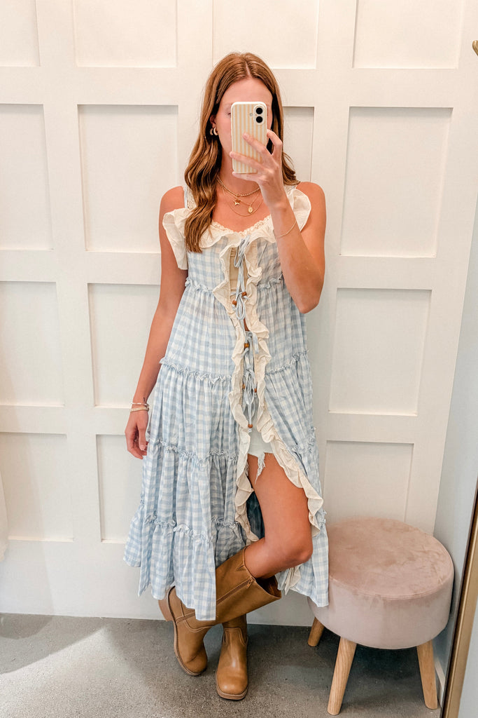 afternoon breeze midi dress Ivory Faux Button Front Midi Dress - All Dresses