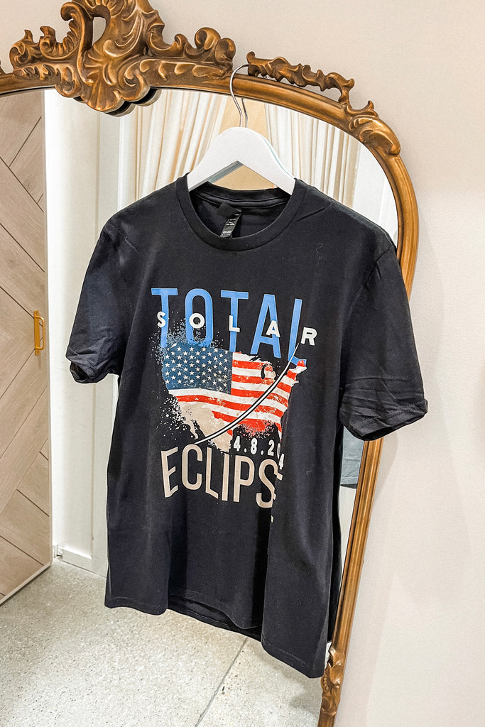 Total Solar Eclipse Flag Graphic Tee - BluePeppermint Boutique