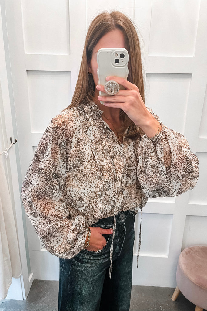 Rattlesnake Blouse - BluePeppermint Boutique