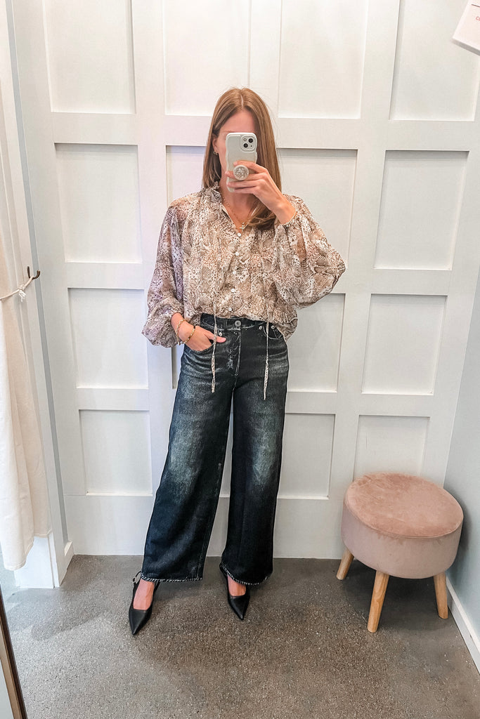 Rattlesnake Blouse - BluePeppermint Boutique