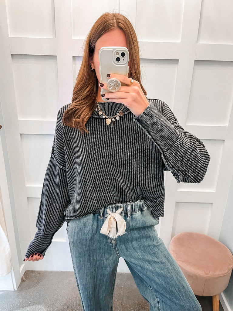 oversized ribbed sweater