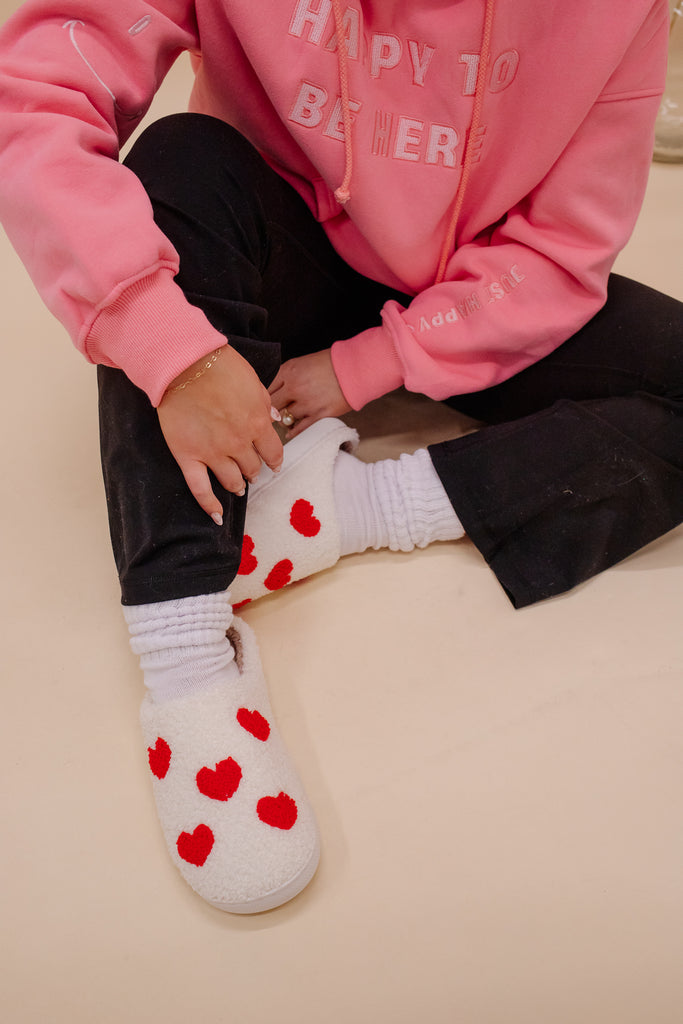 Heart Slippers - BluePeppermint Boutique