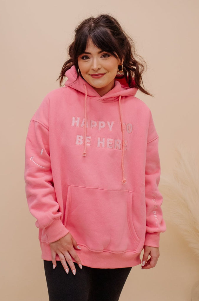 Happy To Be Here Sweatshirt - BluePeppermint Boutique