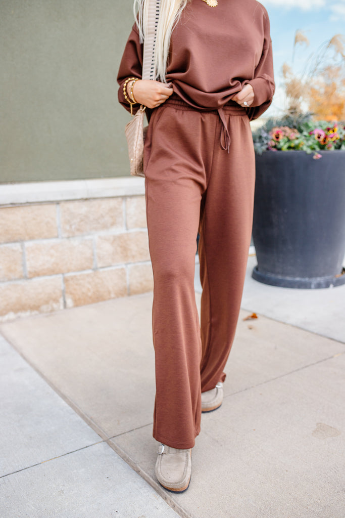 brown scuba lounge pants