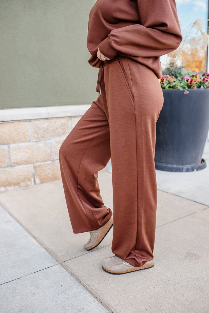 brown scuba lounge pants