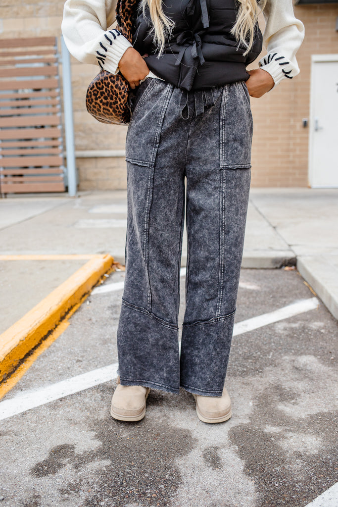 acid wash lounge pants