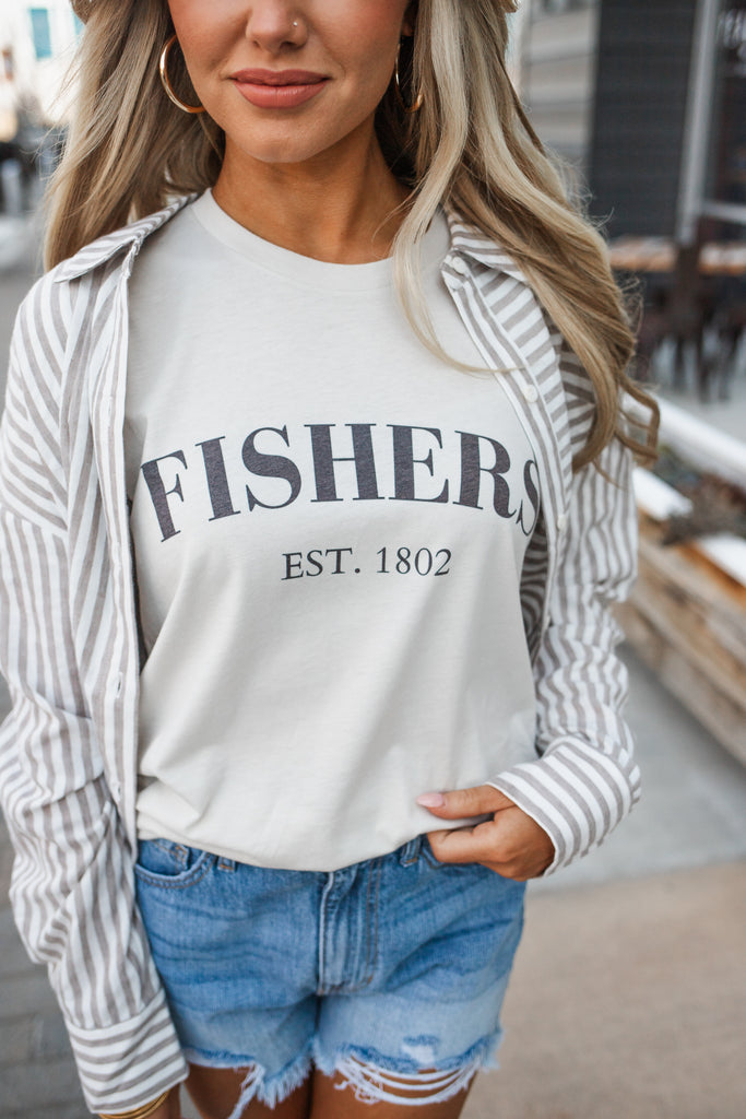 Fishers EST 1802 Graphic Tee - BluePeppermint Boutique