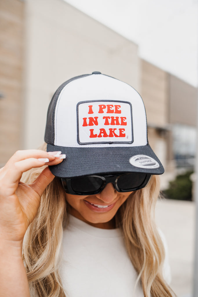 I Pee In The Lake Trucker Hat - BluePeppermint Boutique