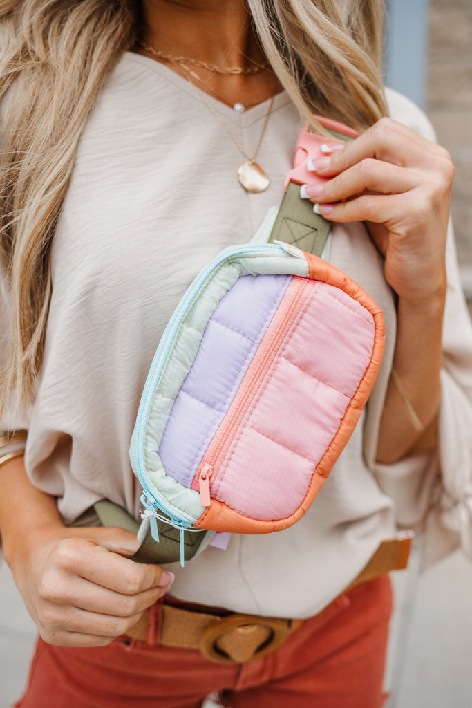 Puffy Small Hip Bag-Candy Combo - BluePeppermint Boutique