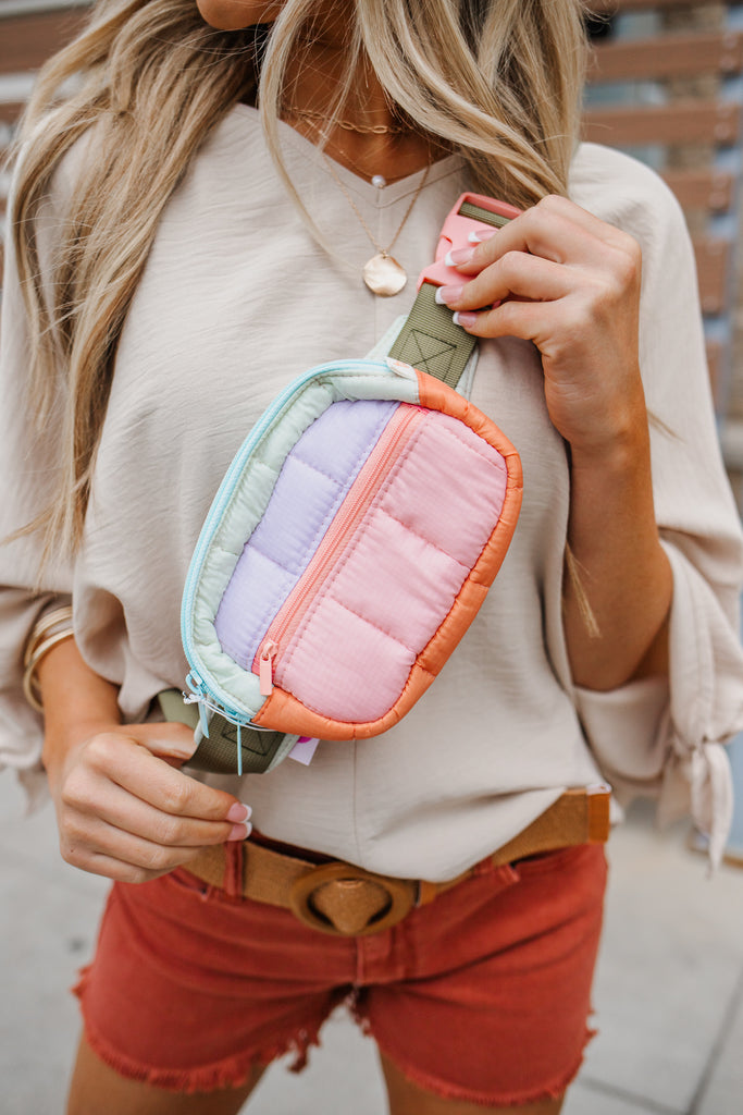 Puffy Small Hip Bag-Candy Combo - BluePeppermint Boutique