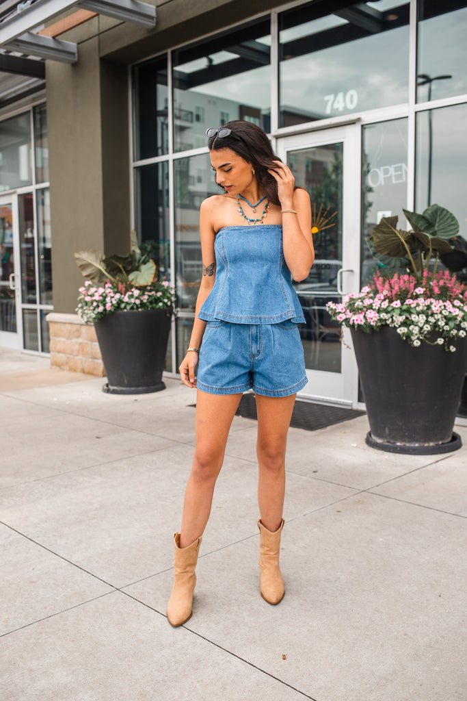 Dallas Denim Shorts - FINAL SALE - BluePeppermint Boutique