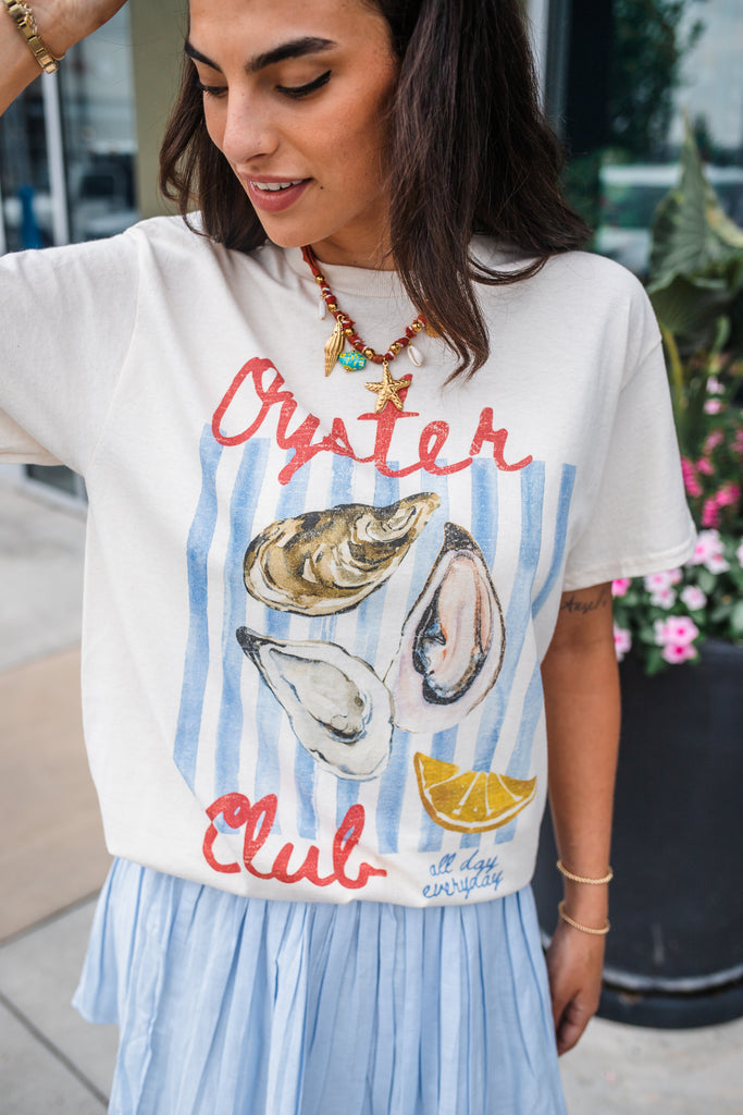 Oyster Club Graphic Tee - BluePeppermint Boutique