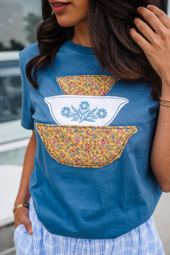 Vintage Bowl Tee - BluePeppermint Boutique