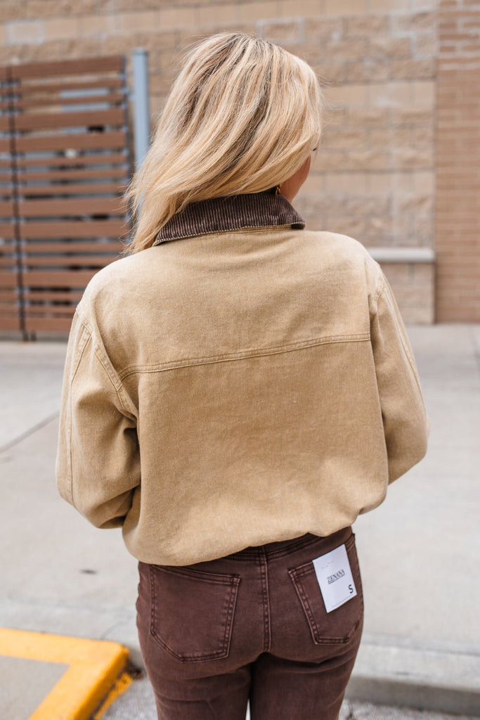 Corduroy Collar Jacket - BluePeppermint Boutique