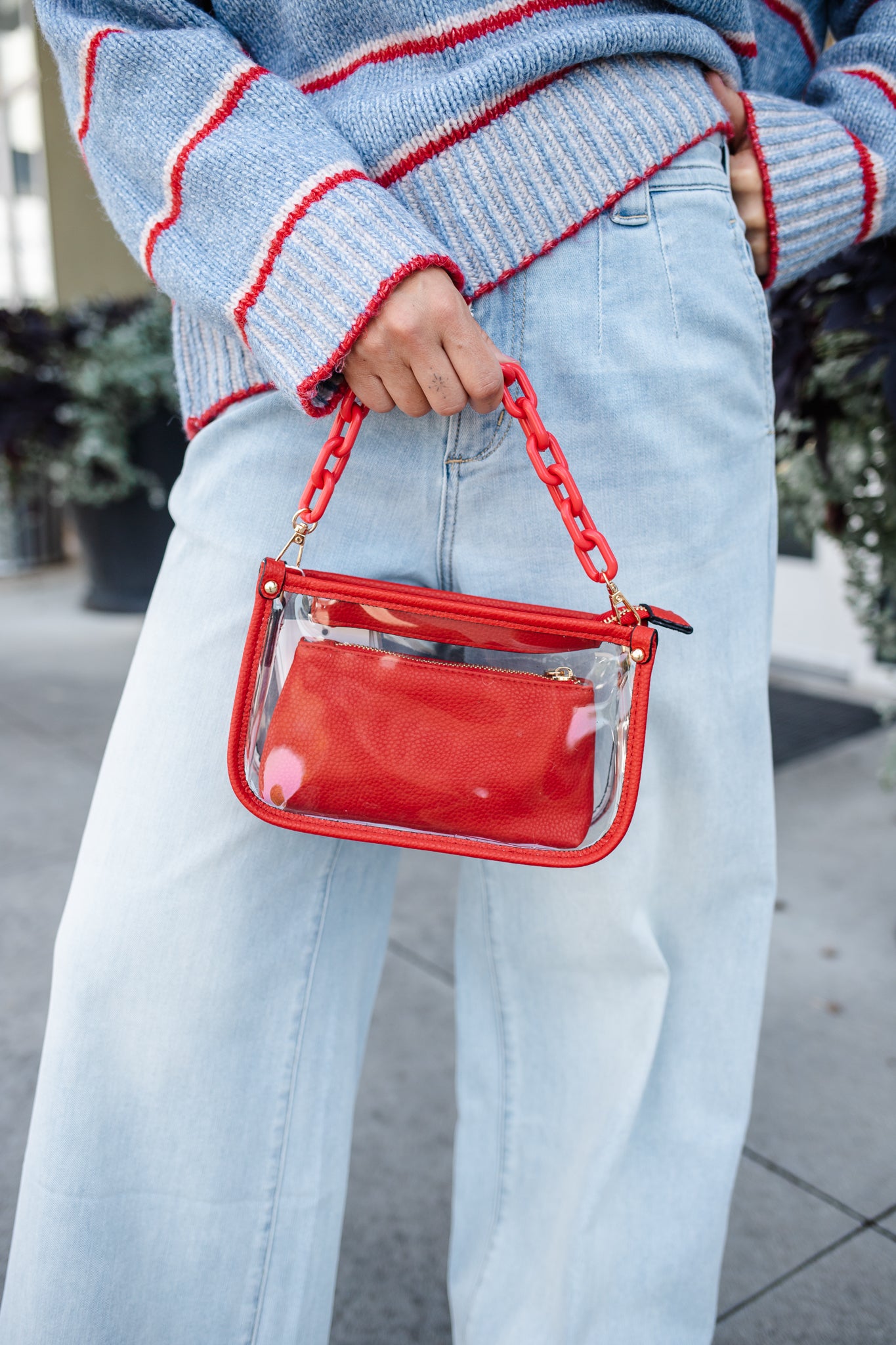 Game Day Clear Crossbody Bag | BluePeppermint Boutique