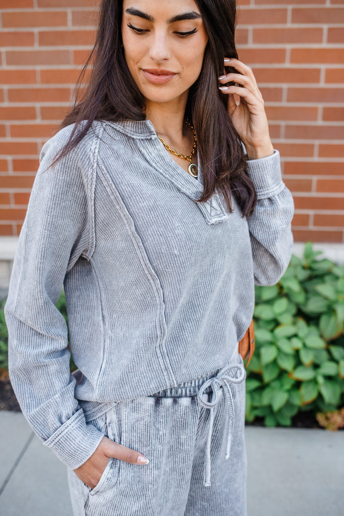 Tucker Ribbed Long Sleeve - BluePeppermint Boutique