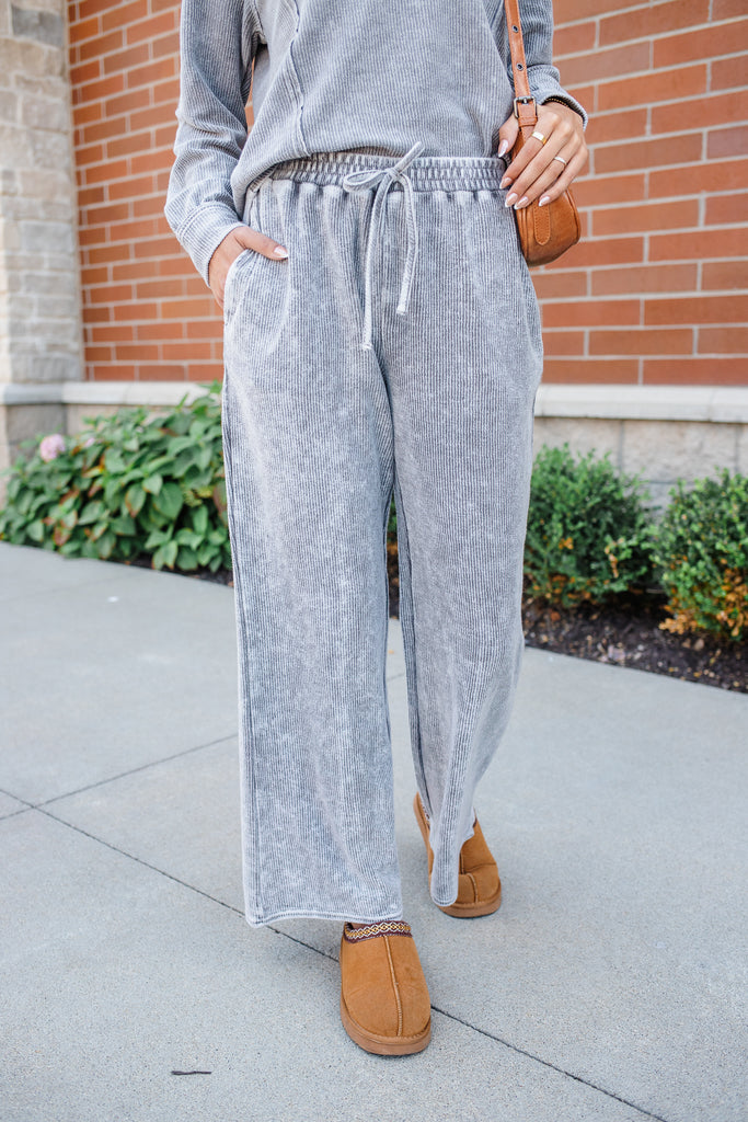 Tucker Ribbed Lounge Pants - BluePeppermint Boutique