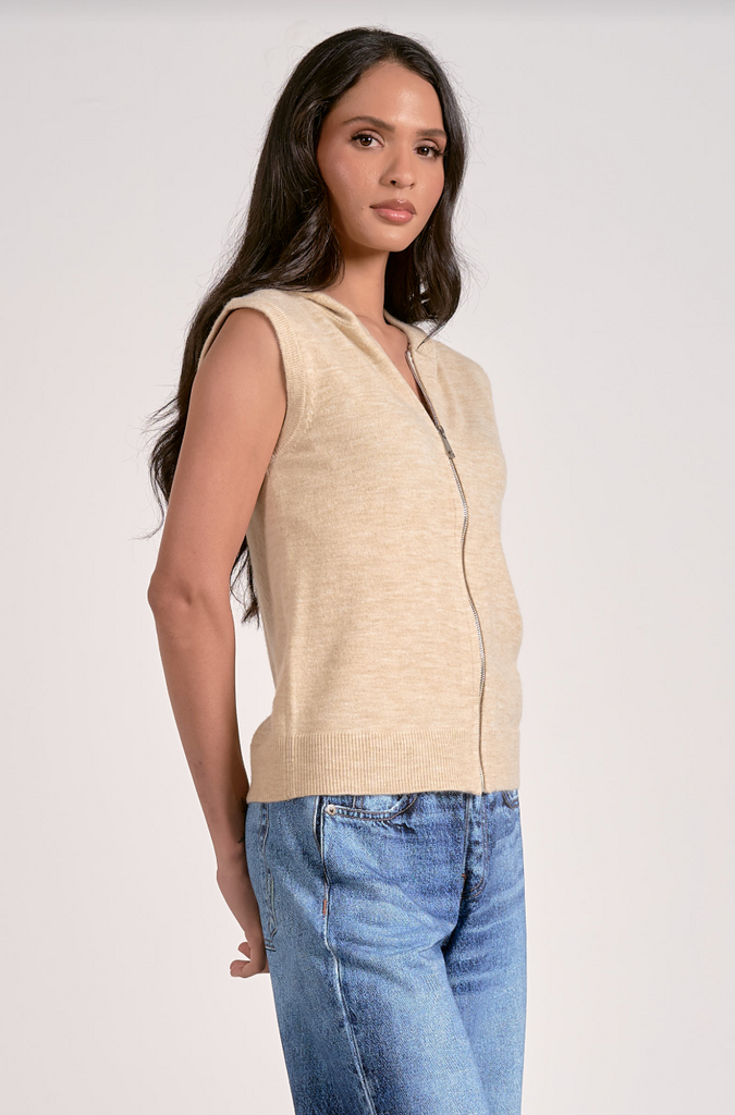 Hooded Zipper Tank - BluePeppermint Boutique