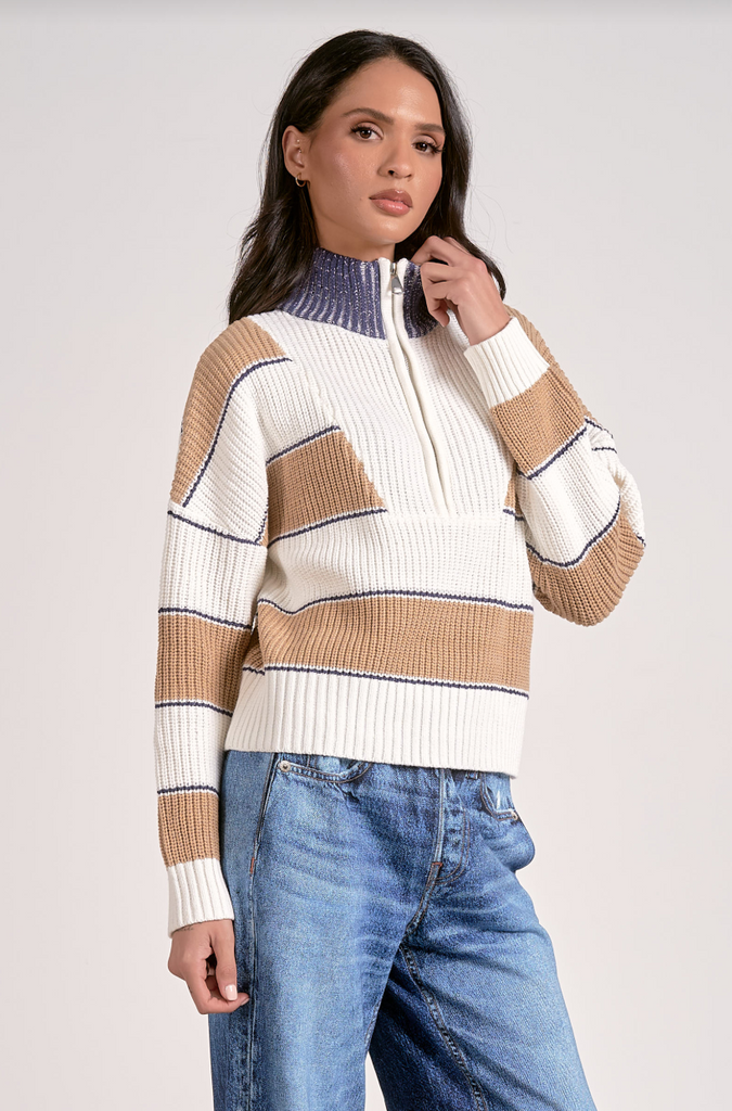 Lodge Quarter Zip Sweater - BluePeppermint Boutique