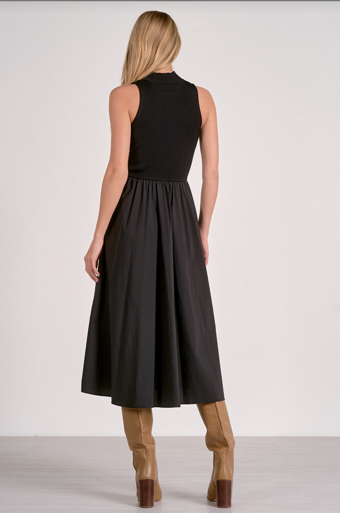 Midnight Midi Dress - Black - BluePeppermint Boutique