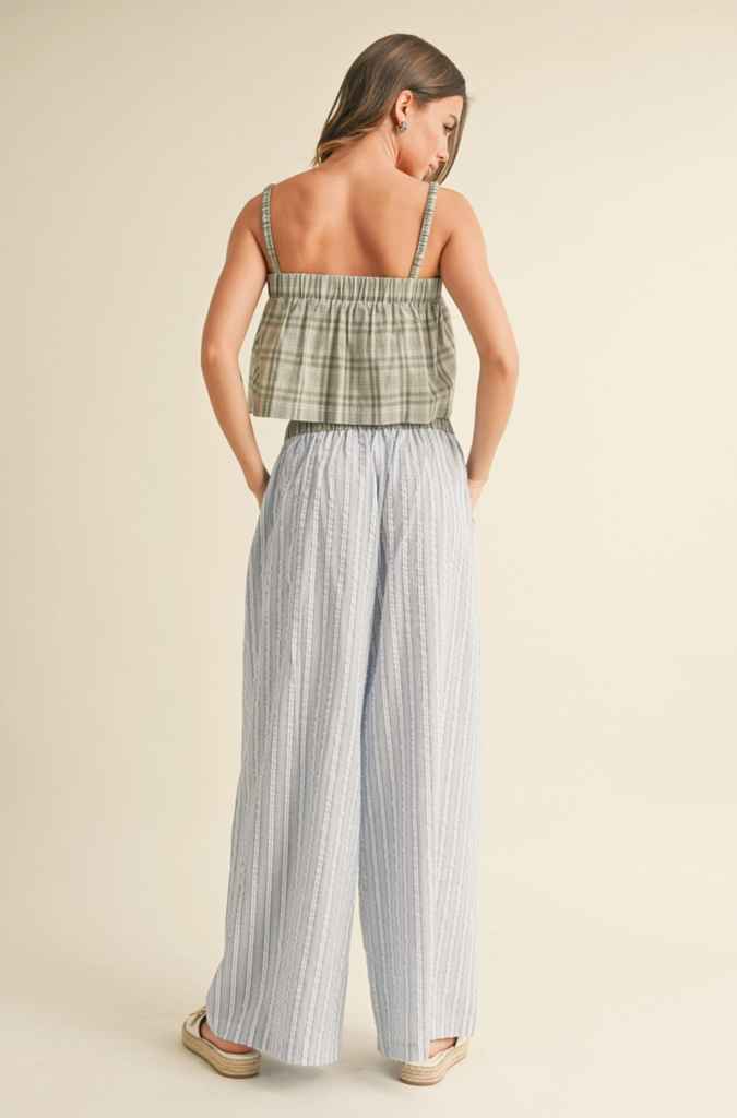 Moore Striped Pants - BluePeppermint Boutique