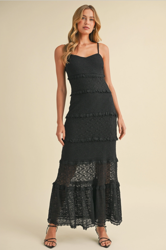 McKenzie Lace Maxi Dress - BluePeppermint Boutique