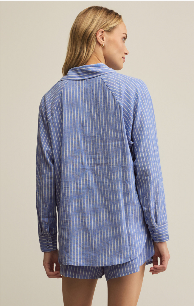 Z Supply The Perfect Line Top - Amparo Blue - BluePeppermint Boutique