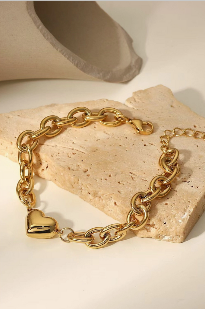 Chunky Heart Bracelet - BluePeppermint Boutique