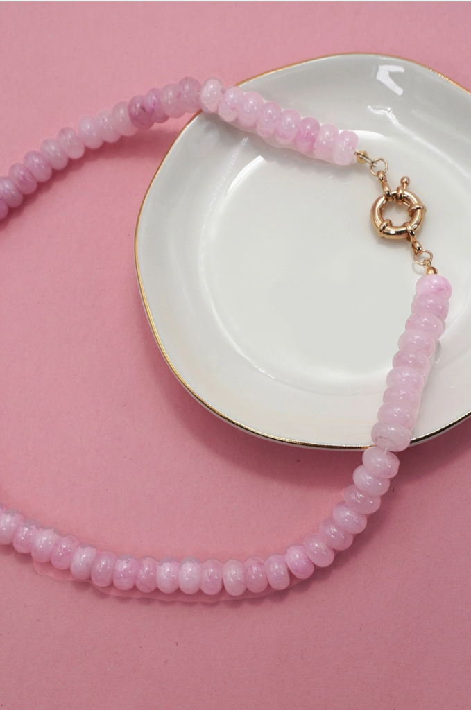 Pink Beaded Necklace - BluePeppermint Boutique