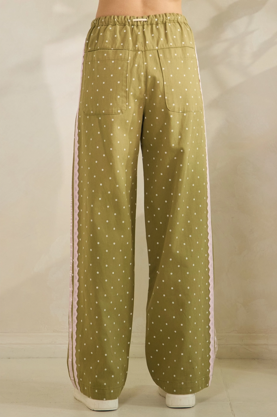 Dot to Dot Satin Contrast Polka Dot Pants | BluePeppermint Boutique Dot to Dot Satin Contrast Polka Dot Pants | BluePeppermint Boutique