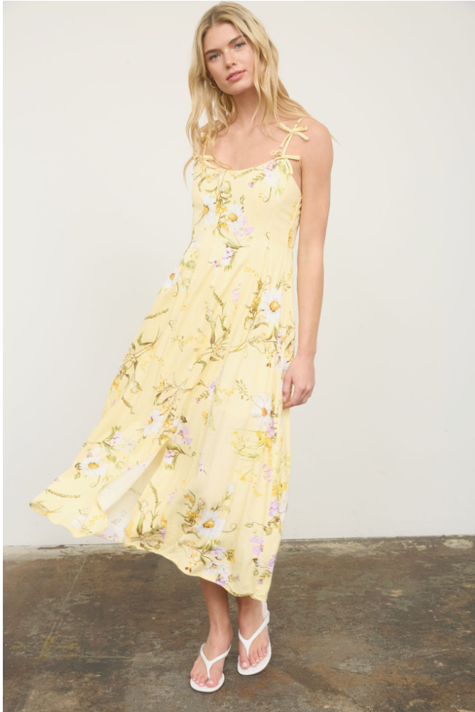knee length dresses for ladies Everly Flowy Tiered Dress with Tassels Orange Batik / XL main image 0