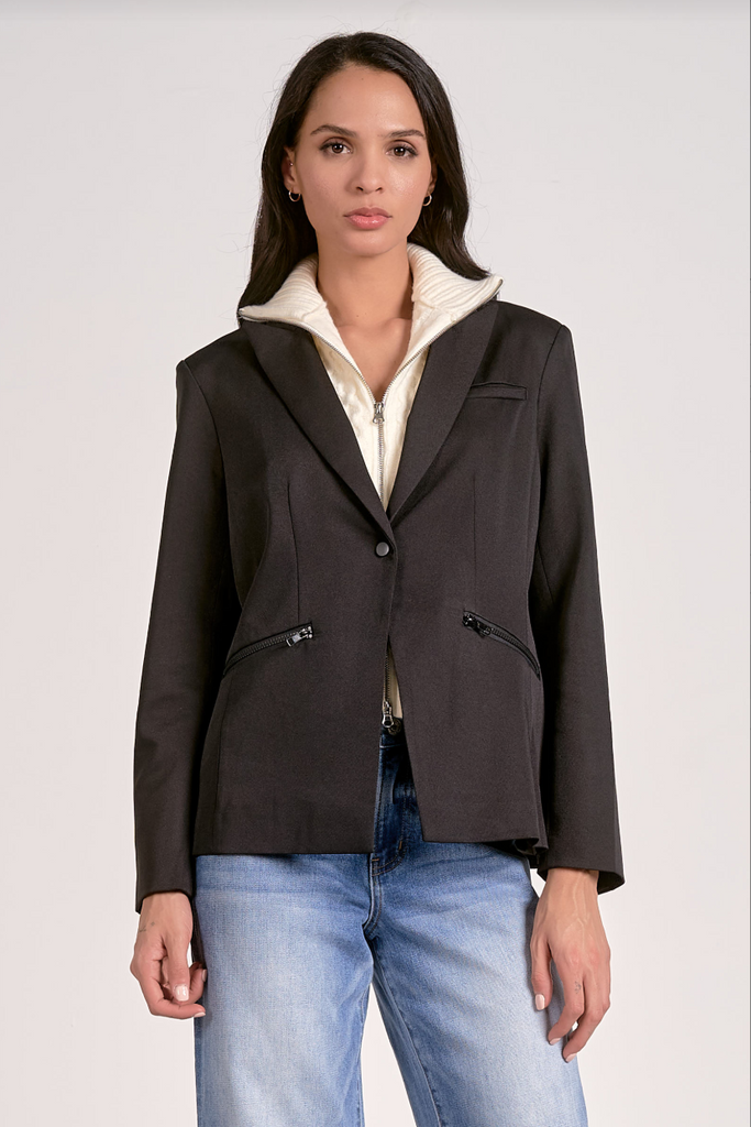 Brinkley Blazer Sweater Combo - BluePeppermint Boutique