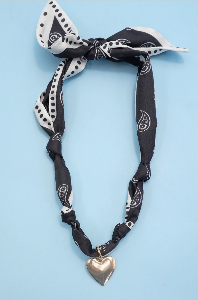 Scarf Charm Necklace - BluePeppermint Boutique