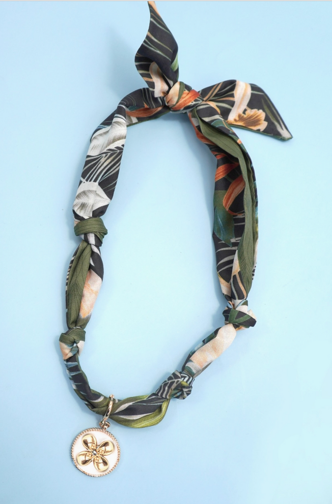 Scarf Charm Necklace - BluePeppermint Boutique