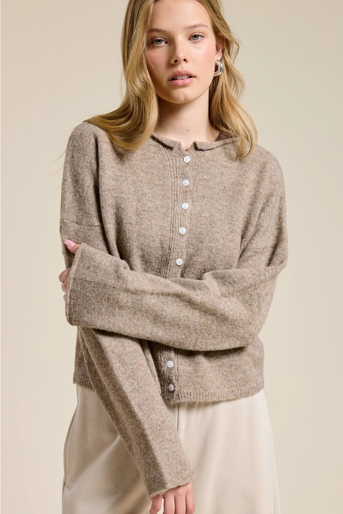 Starlight Button Cardigan Top - BluePeppermint Boutique