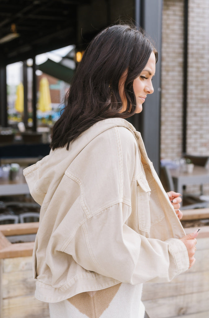 Washed Cotton Jacket - BluePeppermint Boutique