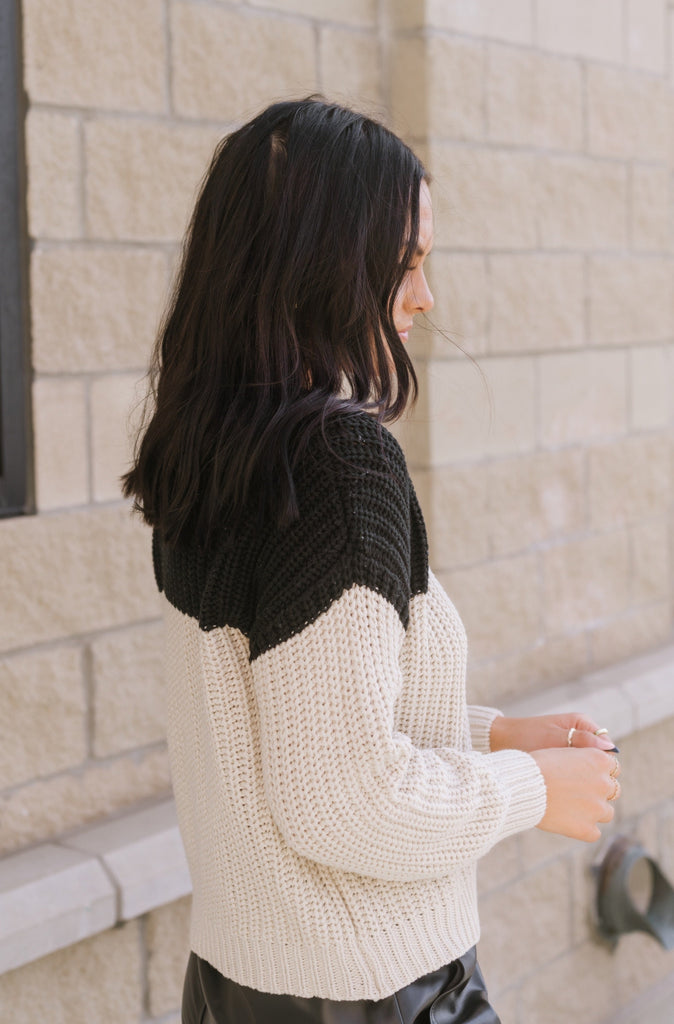 Uptown Color Block Sweater - BluePeppermint Boutique